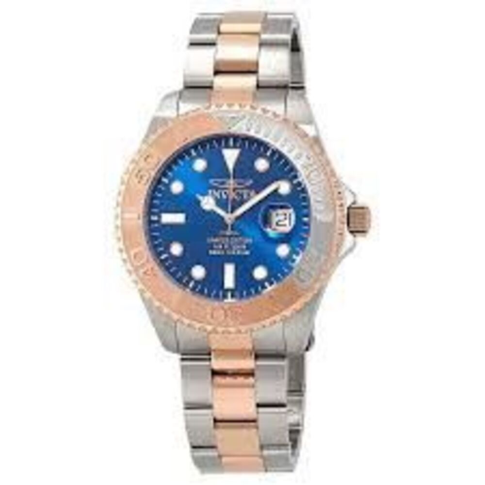 Invicta Pro Diver Watch Blue Dial Two Tone Link Band Limited Edition 93/1004